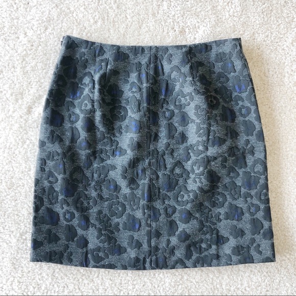Ann Taylor Leopard Jacquard Skirt - Picture 3 of 4